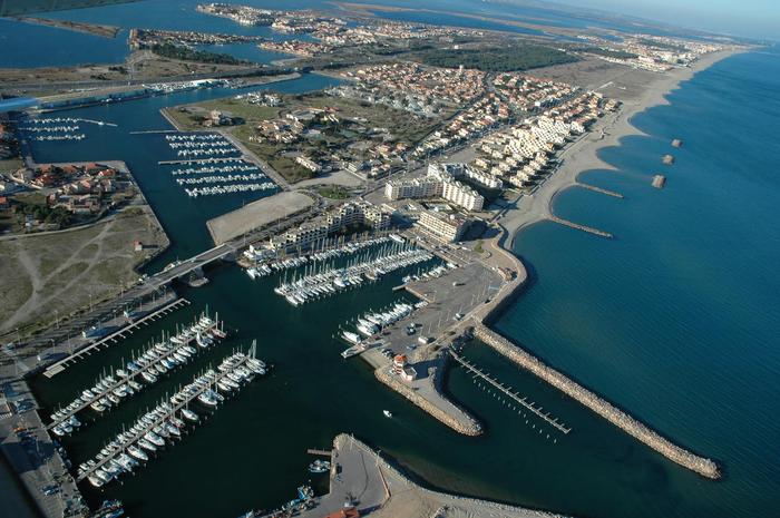 vue aerienne port barcares